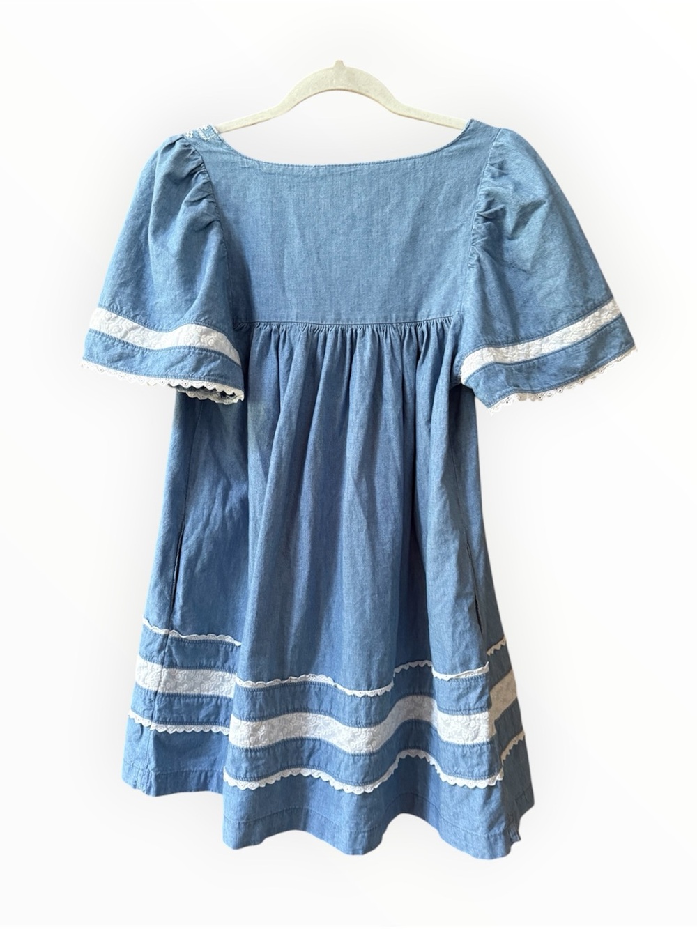 Vintage Zara TRF bohemian baby doll mini dress with embroidery and sleeves - Picture 2 of 6